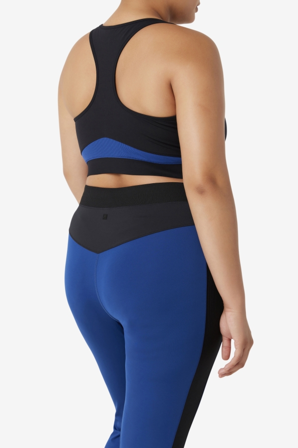 Uplift Racerback Sports Bra Fila Black-Navy Peony