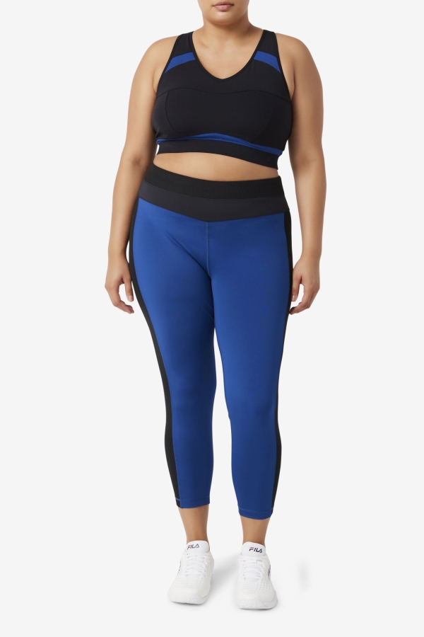 Uplift Racerback Sports Bra Fila Black-Navy Peony