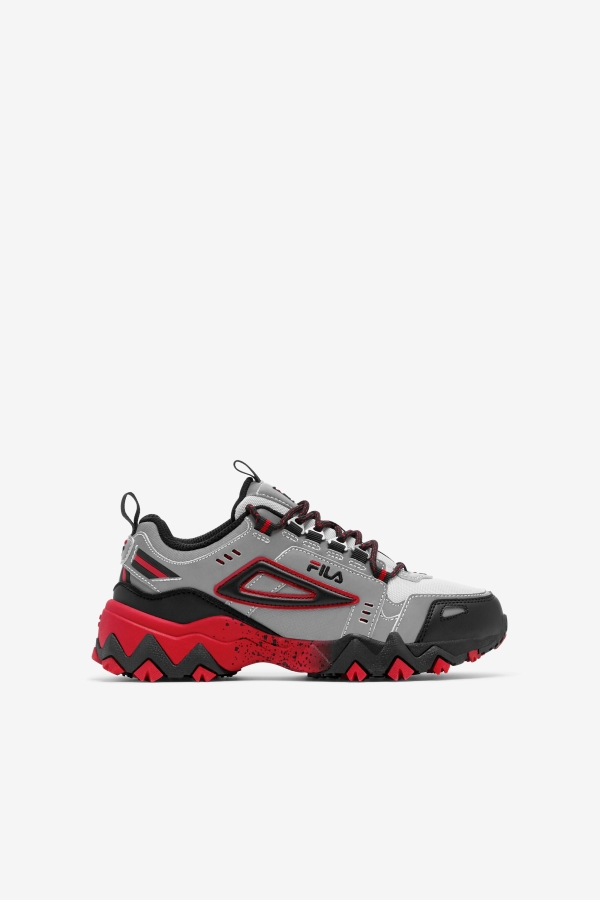 Fila Big Kids' Oakmont TR Metallic Silver-Black-Red