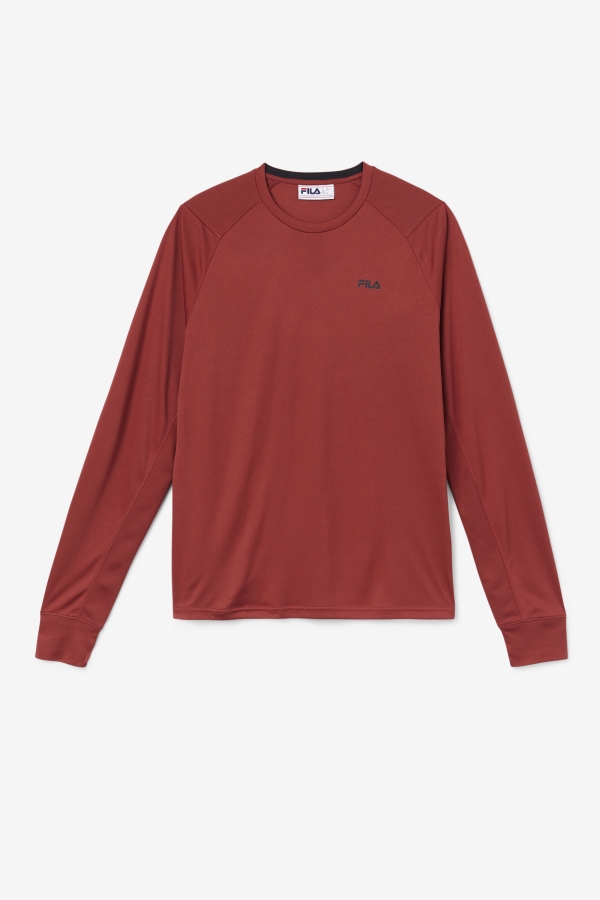 Fila Russet Brown-Black Jazam Long Sleeve Crew
