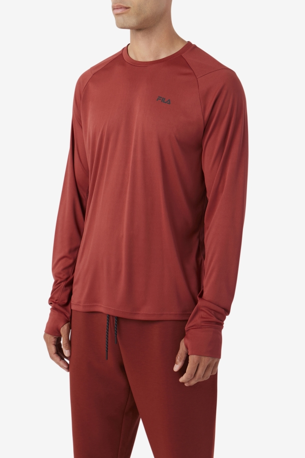 Fila Russet Brown-Black Jazam Long Sleeve Crew