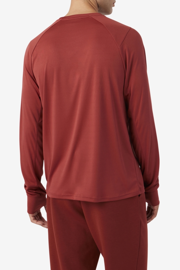 Fila Russet Brown-Black Jazam Long Sleeve Crew