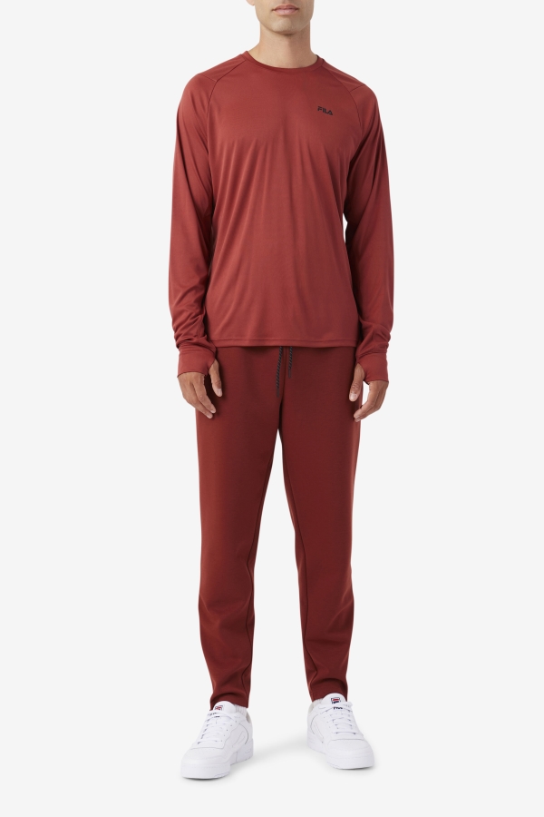 Fila Russet Brown-Black Jazam Long Sleeve Crew