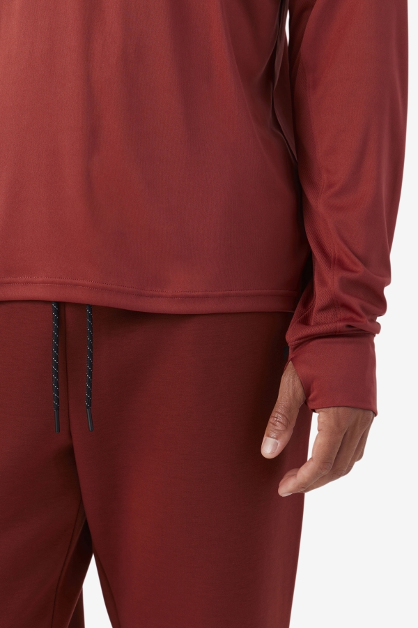 Fila Russet Brown-Black Jazam Long Sleeve Crew