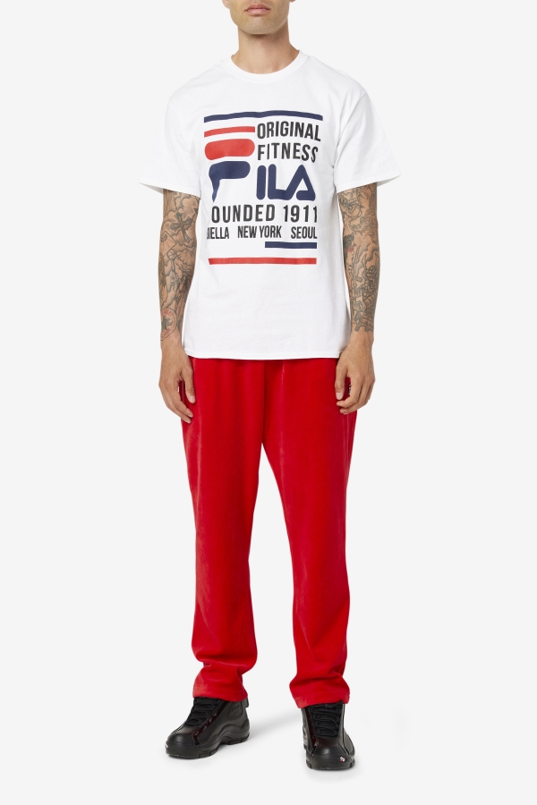 White-Navy-Red Original Fitness Tee Fila