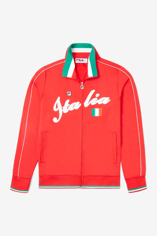 Red-White Fila Italia Track Jacket
