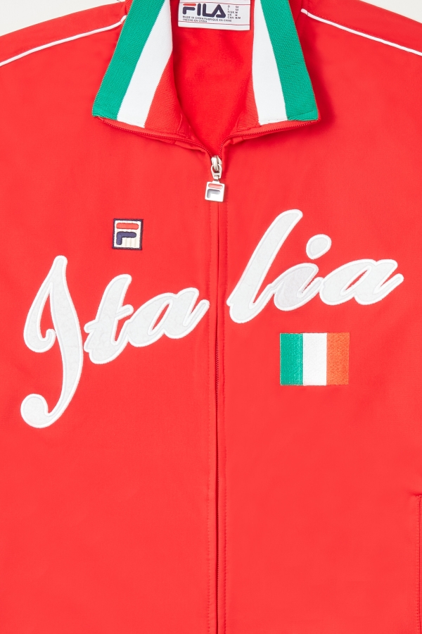 Red-White Fila Italia Track Jacket