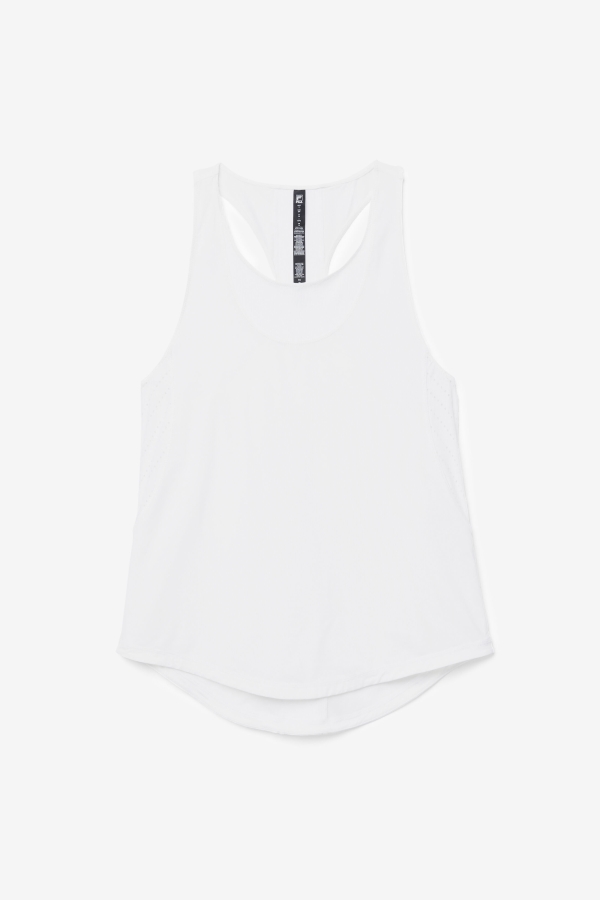 Uplift Textured Racerback Tank Top Fila White