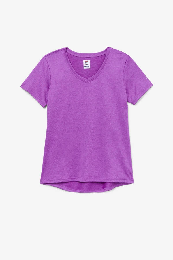 Pickleball Silky V-Neck Fila Purple Cactus Heather