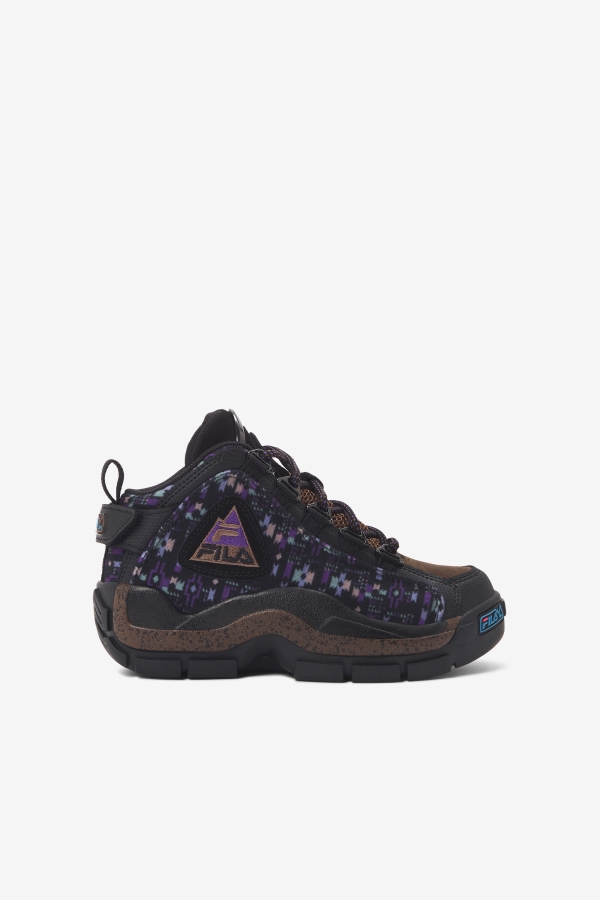 Fila Little Kids' Grant Hill 2 Outdoor Black-Pinecone-Purple