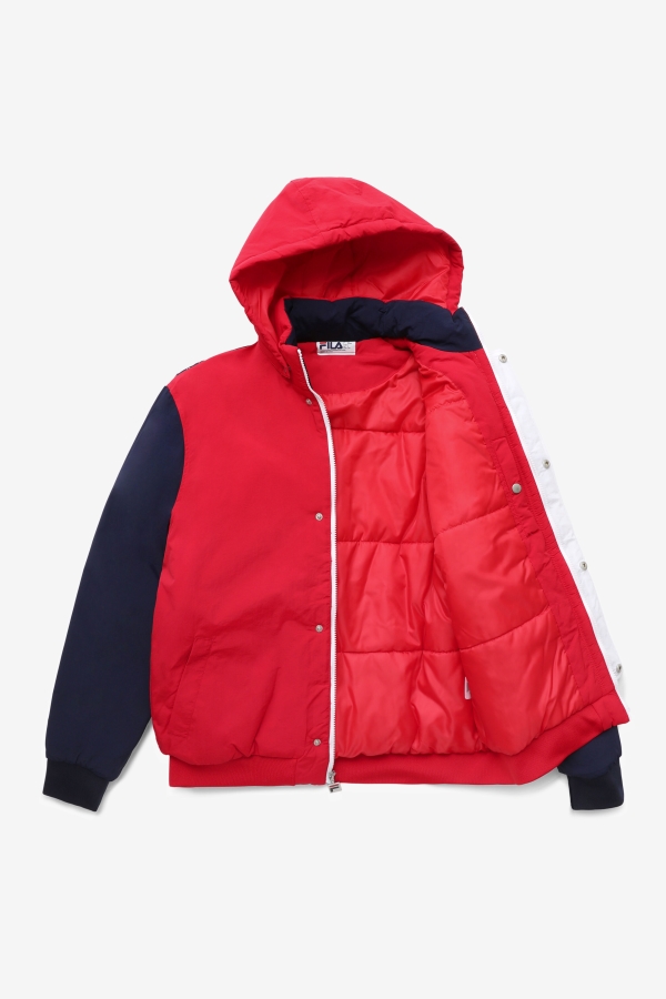 Fila P1 FILA Tech Jacket Red-Peacoat-White