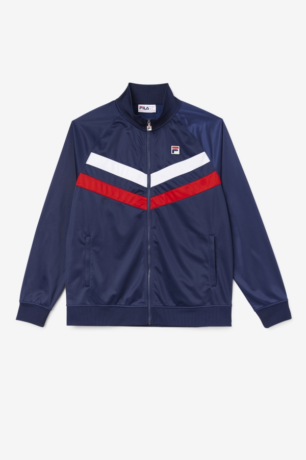 Navy-Red-White Fila Jaya Track Jacket