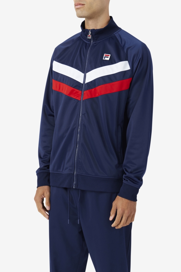 Navy-Red-White Fila Jaya Track Jacket