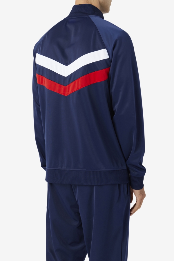Navy-Red-White Fila Jaya Track Jacket