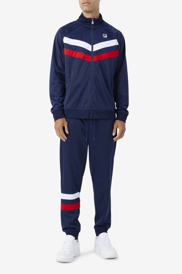 Navy-Red-White Fila Jaya Track Jacket