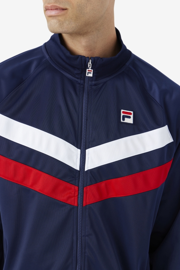 Navy-Red-White Fila Jaya Track Jacket