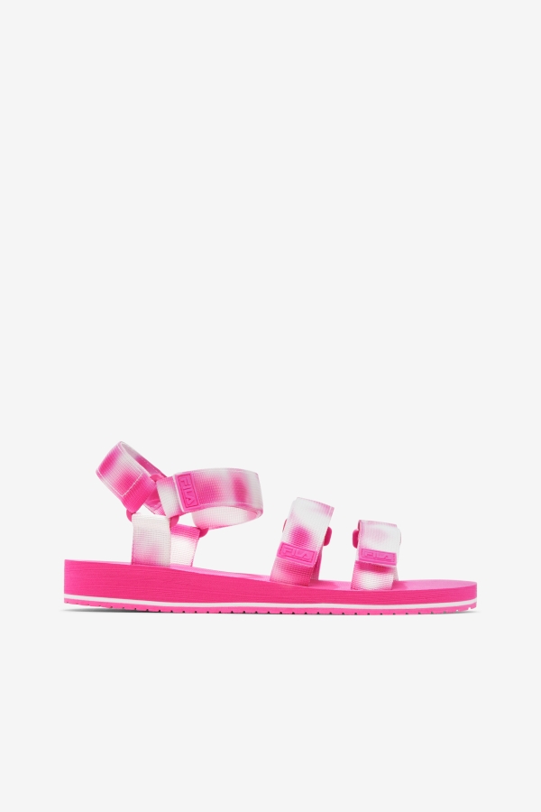 Multi-Pink Glo-White Fila Women's Drifter Ts Tie Dye