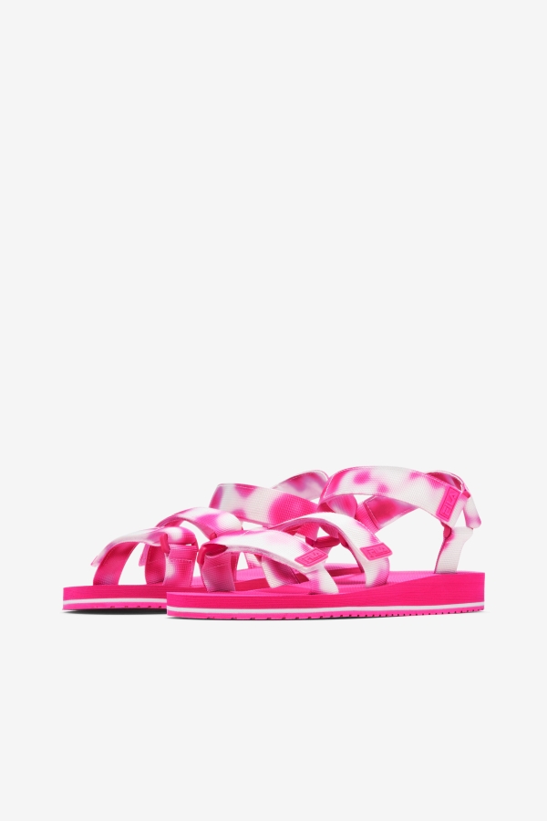 Multi-Pink Glo-White Fila Women\'s Drifter Ts Tie Dye