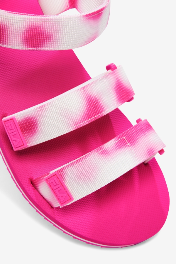Multi-Pink Glo-White Fila Women\'s Drifter Ts Tie Dye