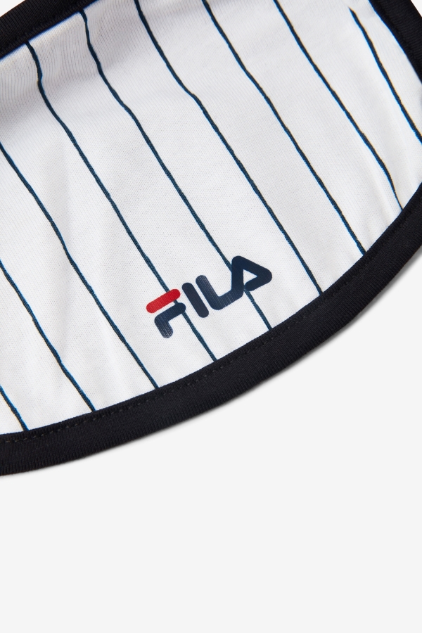 White Pin Stripe Face Mask White Fila