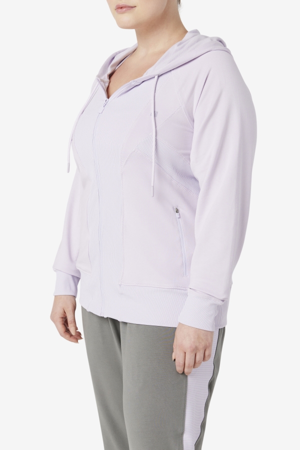 Fila Fi-Lux Texture Full Zip Hoodie Lavender Blue