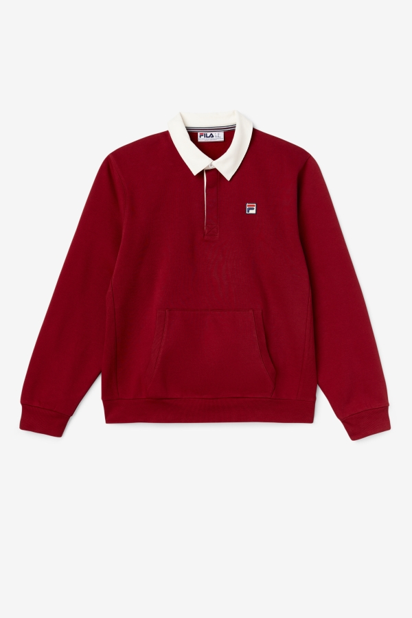 Edison Fleece Rugby Fila Rhubarb-White