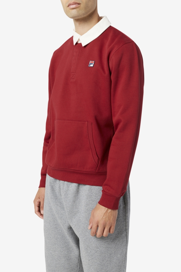 Edison Fleece Rugby Fila Rhubarb-White