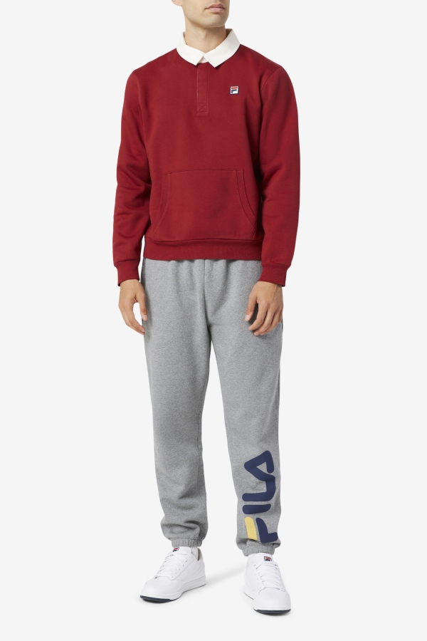 Edison Fleece Rugby Fila Rhubarb-White