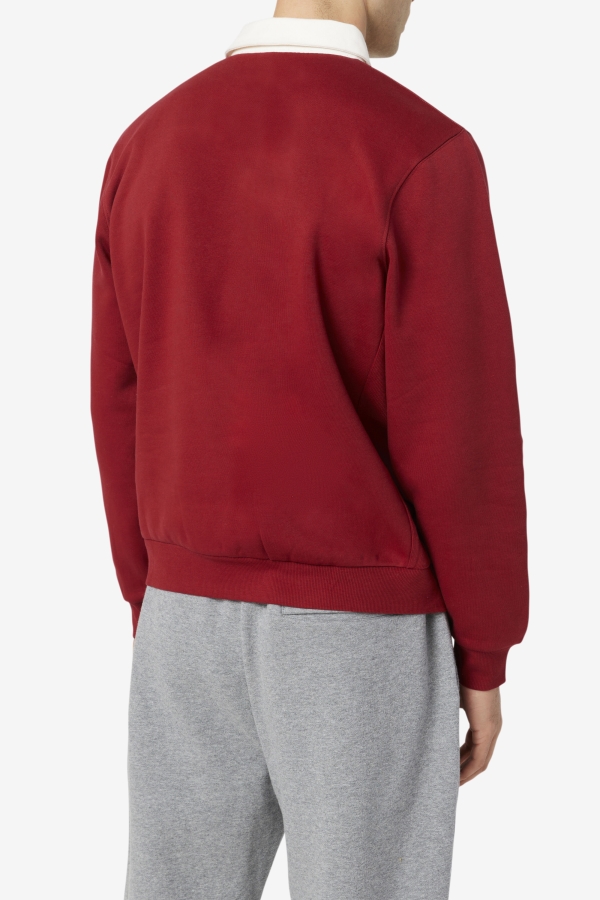 Edison Fleece Rugby Fila Rhubarb-White