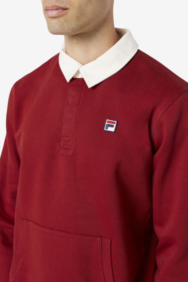 Edison Fleece Rugby Fila Rhubarb-White