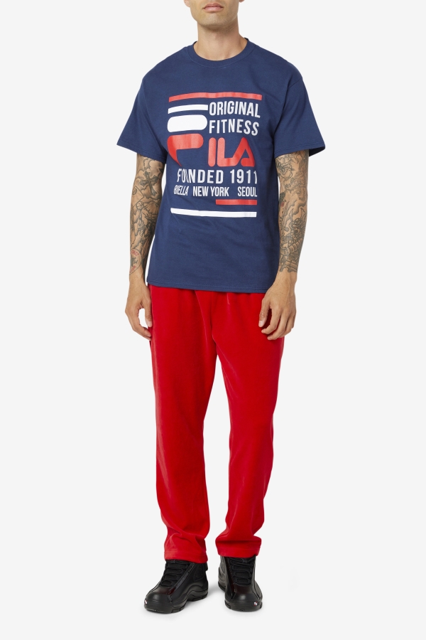 Original Fitness Tee Navy-Red-White Fila