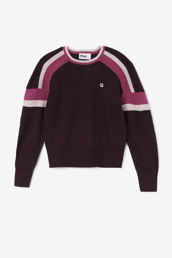 Fila Frankie Knit Crew Grape Wine-Rouge-Potpourri