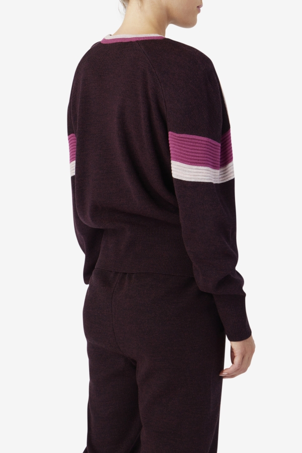Fila Frankie Knit Crew Grape Wine-Rouge-Potpourri