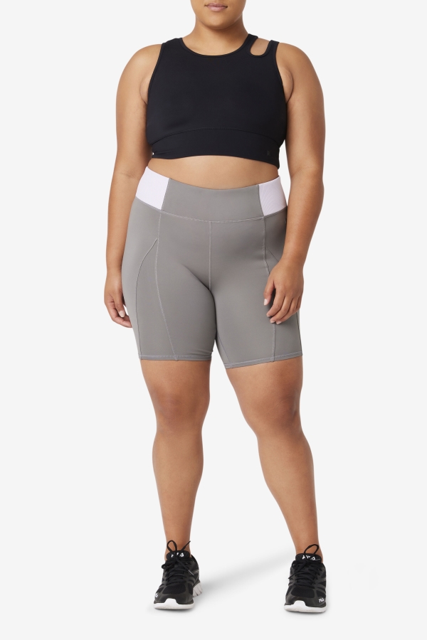 Fila Forza 8\" Texture Bike Short Gargoyle-Lavender Blue