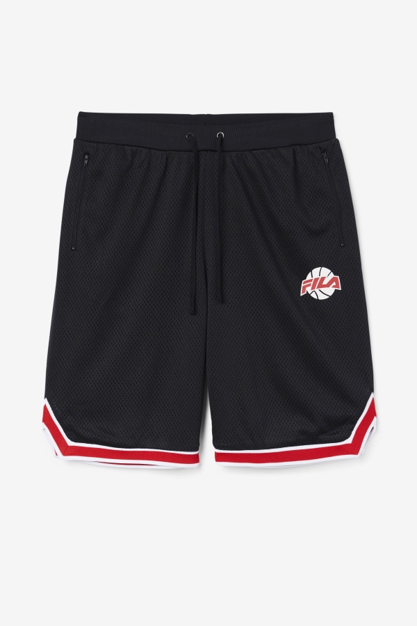 Fila Black-Red-White Ovi Basketball Short