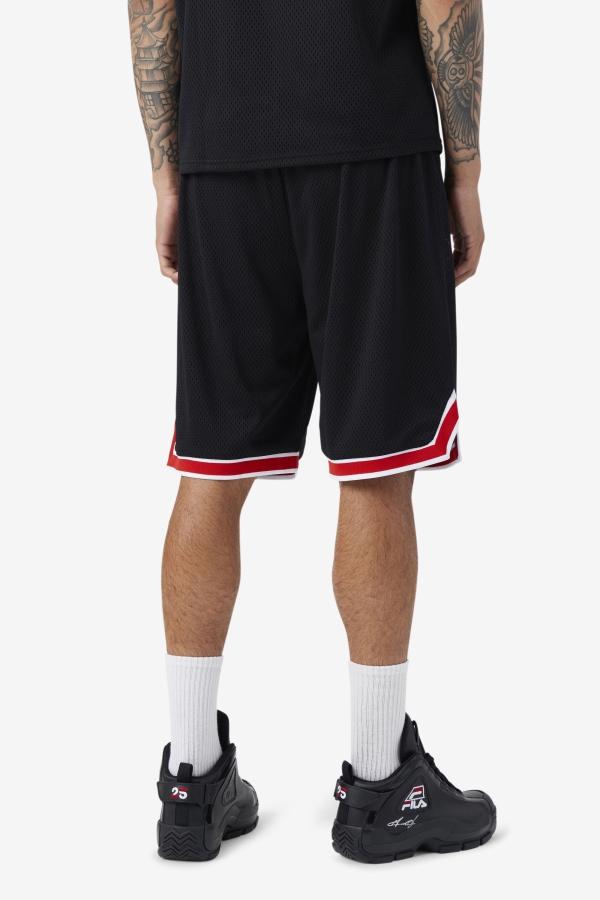 Fila Black-Red-White Ovi Basketball Short
