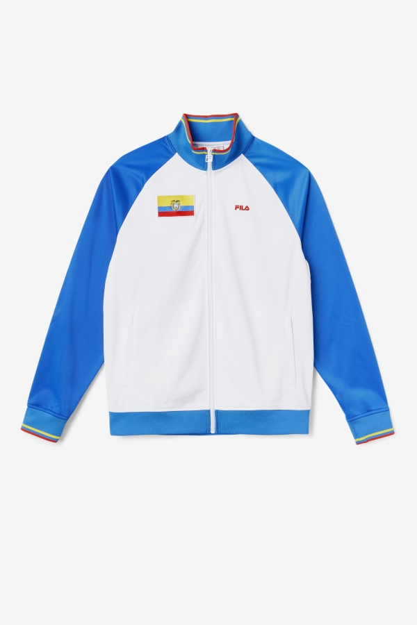 Ecuador Track Jacket Fila White-Blue-Fiery Red-Yellow