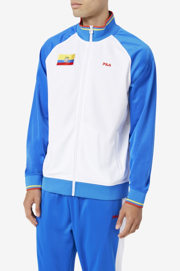 Ecuador Track Jacket Fila White-Blue-Fiery Red-Yellow