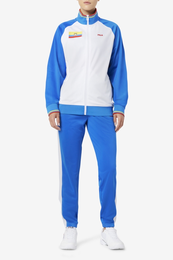 Ecuador Track Jacket Fila White-Blue-Fiery Red-Yellow