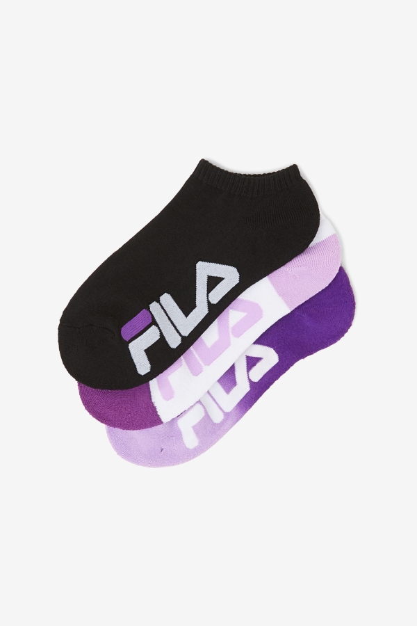 Women\'s Dip Dye No Show Sock 3-Pack Purple Fila