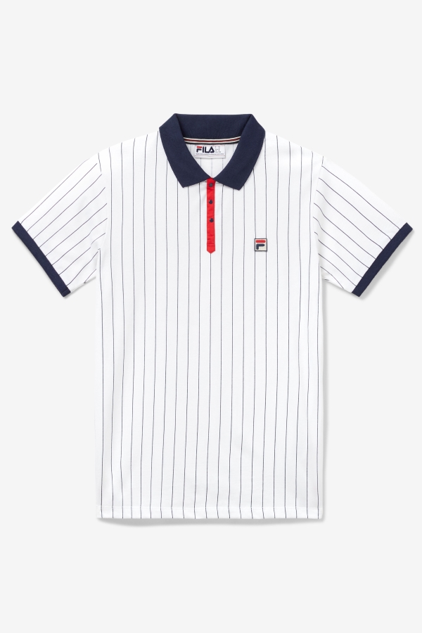 bb1 Polo White-Navy-Red Fila