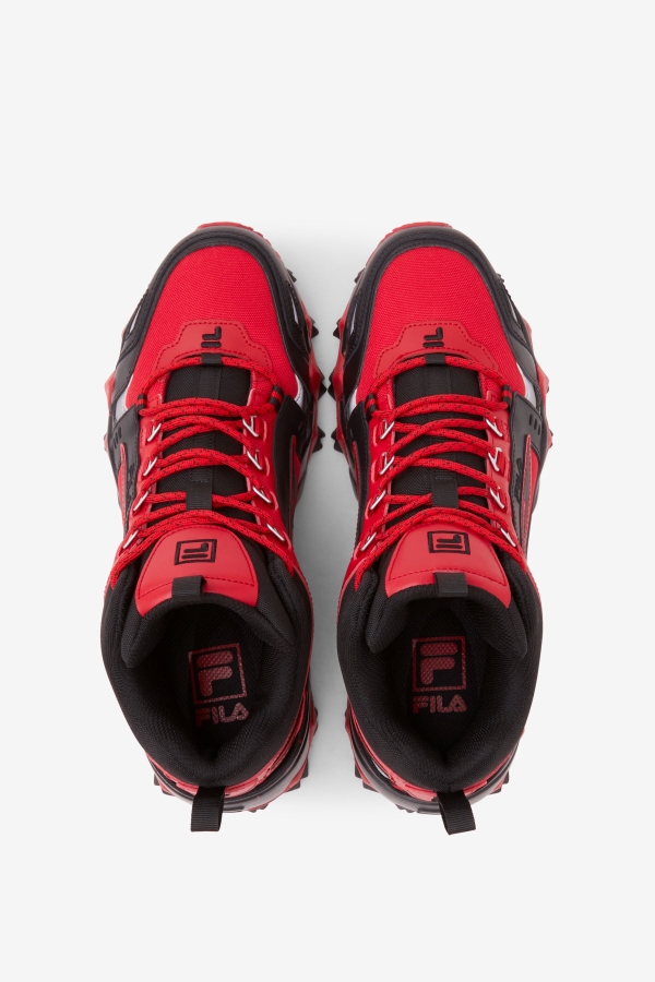 Men\'s Oakmont Tr Mid Fila Red-Black-Metallic Silver