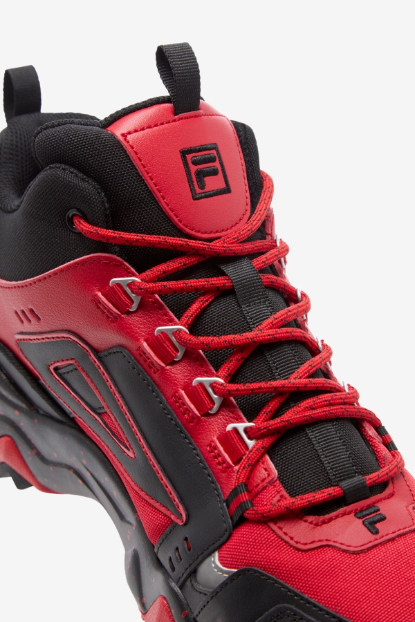 Men\'s Oakmont Tr Mid Fila Red-Black-Metallic Silver
