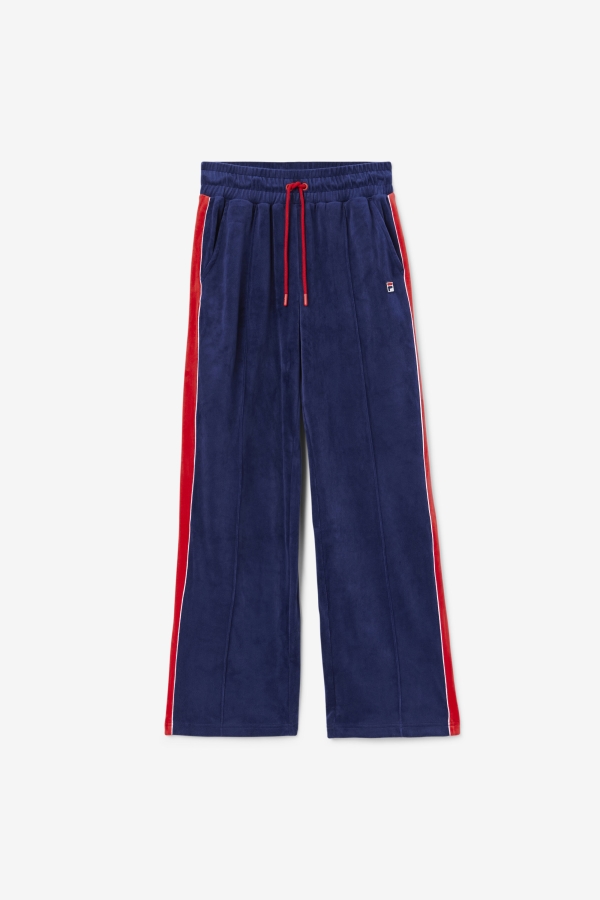 Navy-White-Red Fila Valery Velour Pant