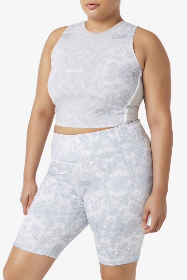 Fila Uplift Athletic Crop Top Highrise-White