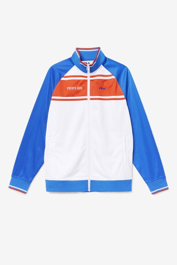 Fila White-Blue-Fiery Red Puerto Rico Track Jacket