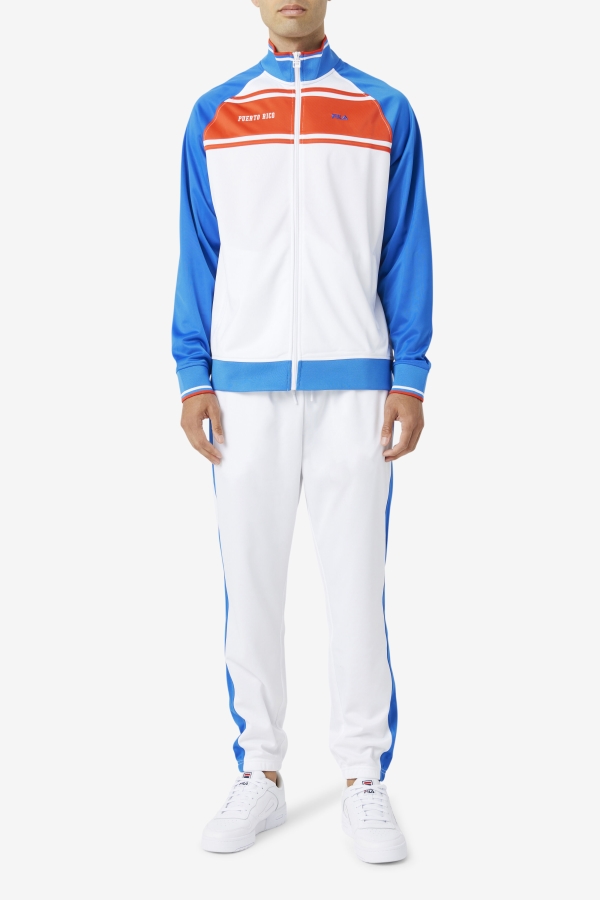 Fila White-Blue-Fiery Red Puerto Rico Track Jacket