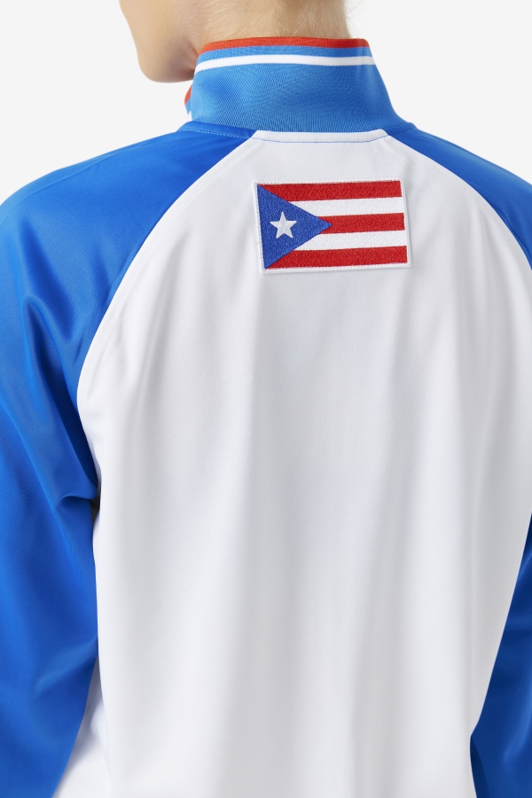 Fila White-Blue-Fiery Red Puerto Rico Track Jacket