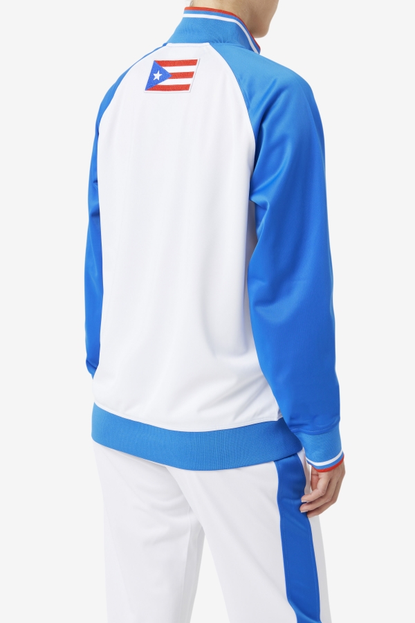 Fila White-Blue-Fiery Red Puerto Rico Track Jacket