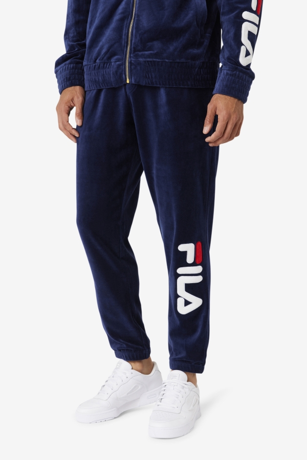 Mansur Velour Pant Navy-White-Red Fila